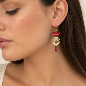 Boucles Skyros dorees portees