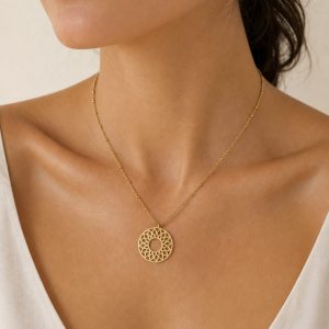 Collier Helios dore porte